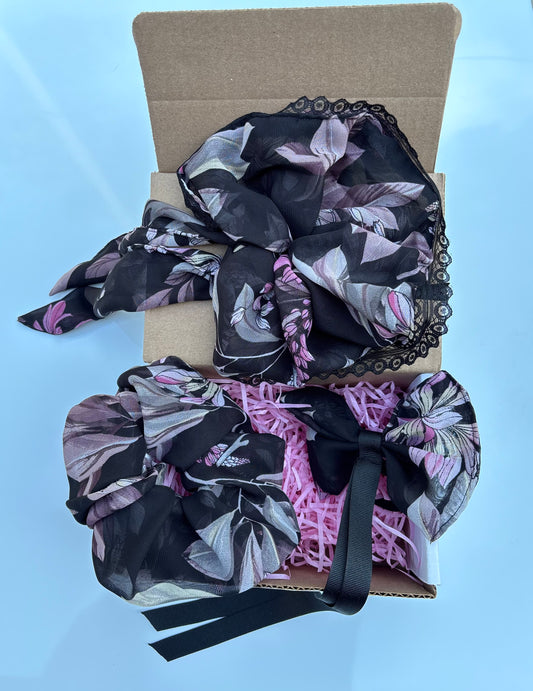 Soft Bloom Statement 3 Scrunchies Set